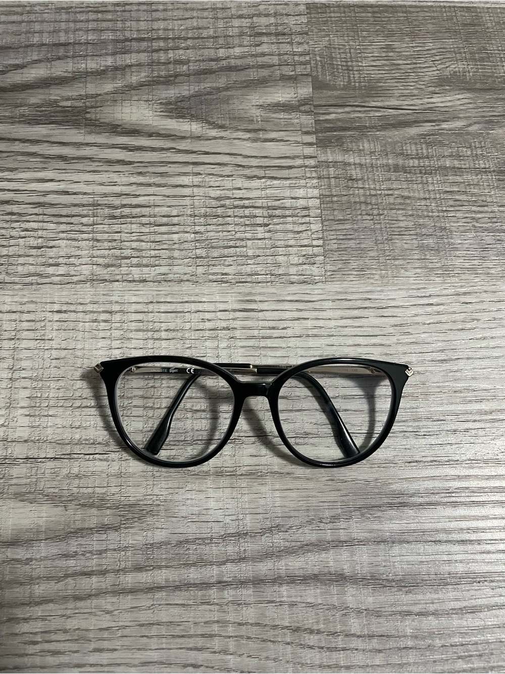 Lacoste Women’s Fashion Glasses in Black - Classic Round with Cloth Case